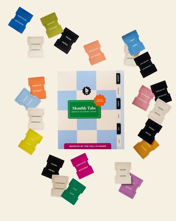 Monthly Tabs - Color Edition